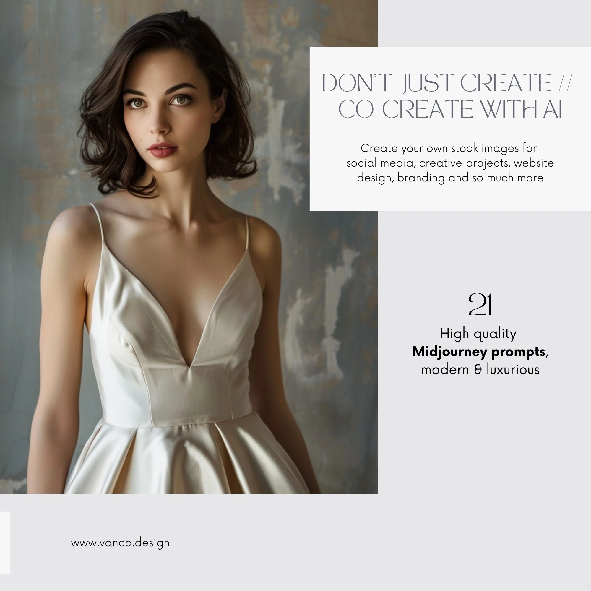 Midjourney AI Prompts Realistic People Portraits, Luxury Stock Photos, Professional Lifestyle, Modern Fashion Beauty Aesthetic