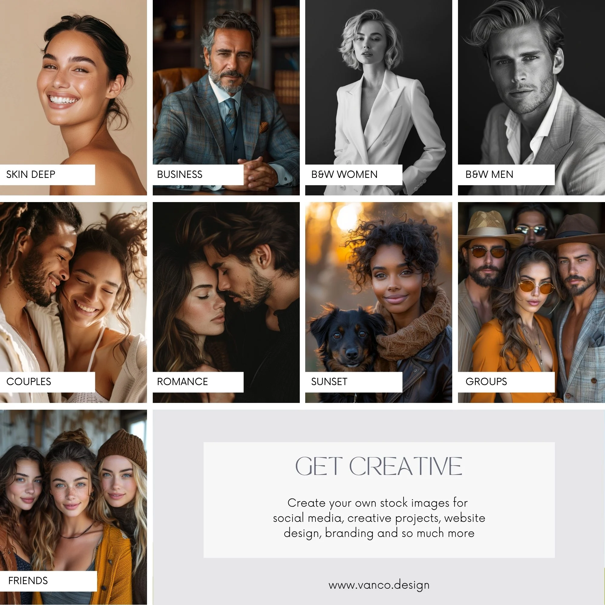 Midjourney AI Prompts Realistic People Portraits, Luxury Stock Photos, Professional Lifestyle, Modern Fashion Beauty Aesthetic