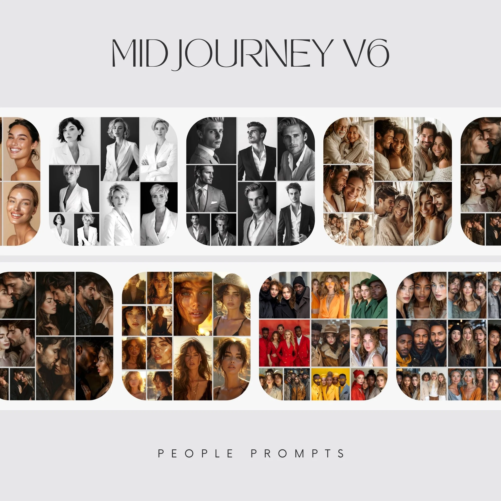 Midjourney AI Prompts Realistic People Portraits, Luxury Stock Photos, Professional Lifestyle, Modern Fashion Beauty Aesthetic