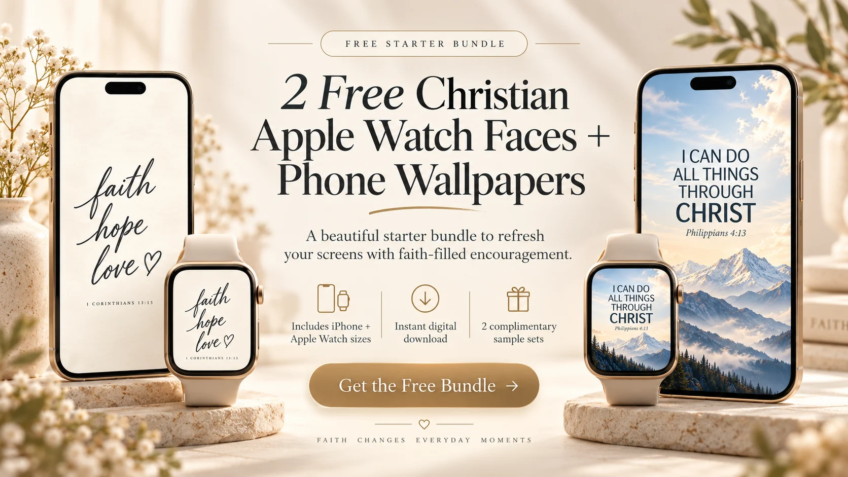 Free Christian Apple Watch Face + Phone Wallpaper Starter Bundle