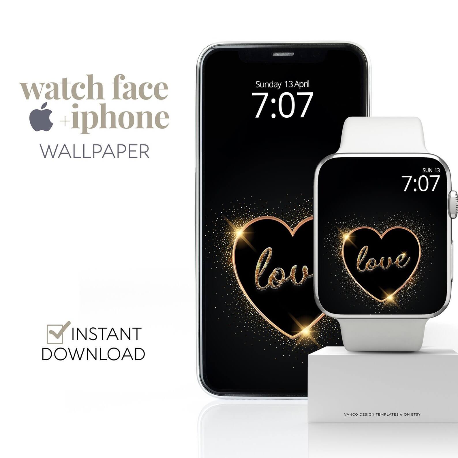 Valentines Day Apple Watch Face & Phone Wallpaper Designs 2023 – Vanco  Design Co ⦙ Online Shop
