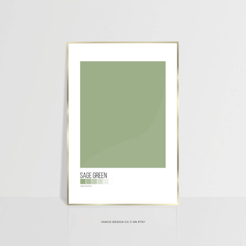 Sage Green Colour Block Wall Art