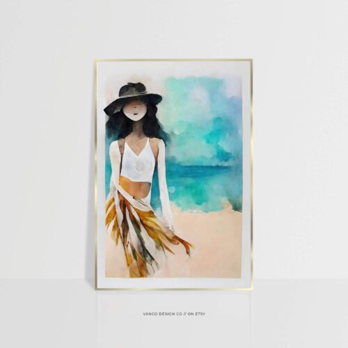 Boho Beach Wall Art – Ocean Surf Prints for Indie & Girly Teen Room Decor