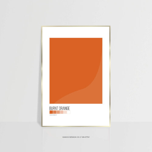 Burnt Orange Colour Block Wall Art