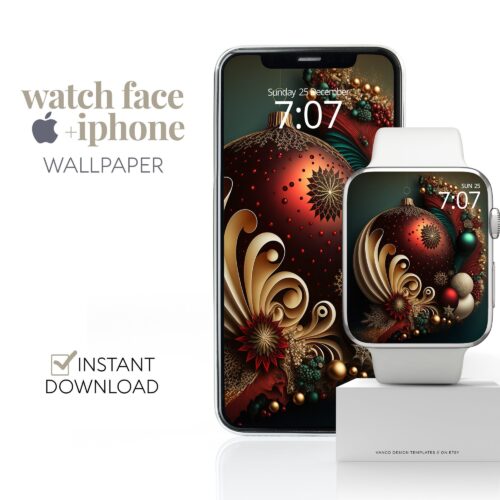 Christmas Art Watch Face & Wallpaper Set