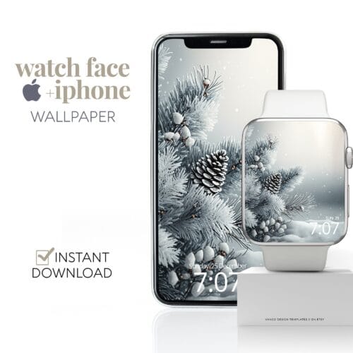 Winter Christmas Watch Face & Wallpaper Set