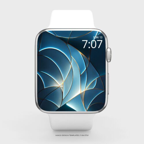 Blue Kyanite Neon Watch Face & Wallpaper Set
