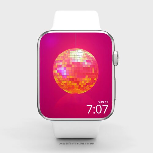 Disco Mirror Ball Watch Face & Wallpaper Set
