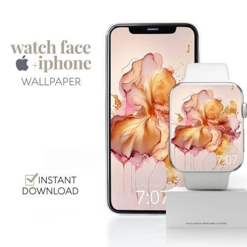 Marble Pink Watch Face & Wallpaper Set
