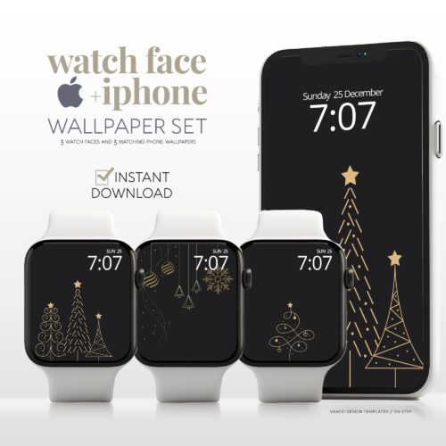 Christmas Tree Watch Face & Wallpaper Set