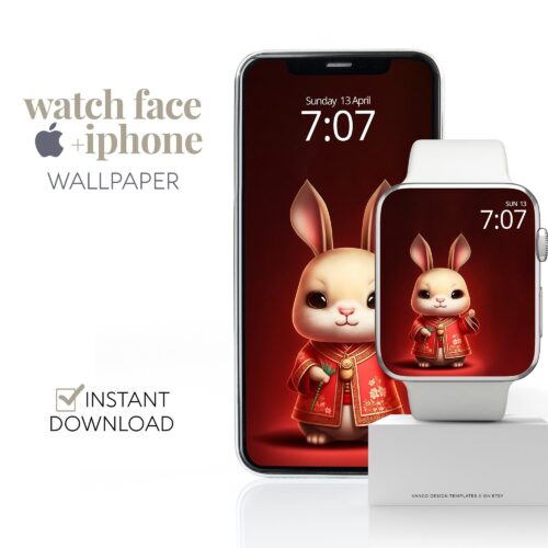 Year of the Rabbit Watch Face & Wallpaper Set