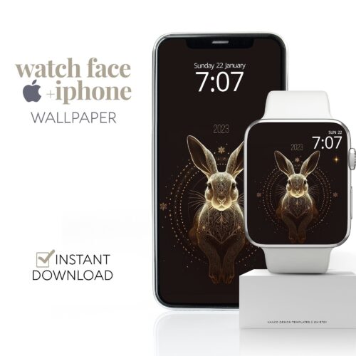 Year Of The Rabbit Watch Face & Wallpaper Set