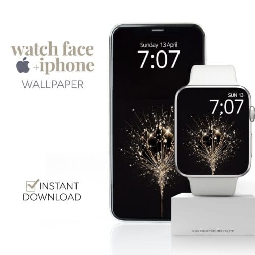 Diamond Sparkly Watch Face & Wallpaper Set