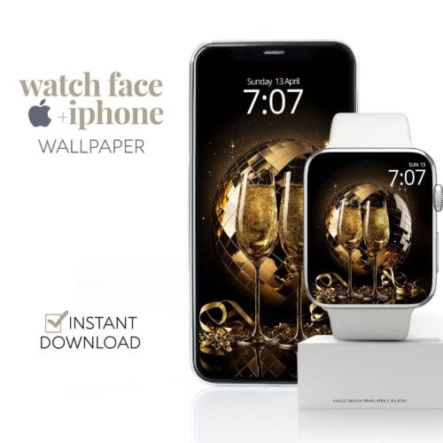 Party Mirror Ball Watch Face & Wallpaper Set