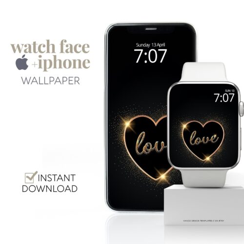 Loveheart Watch Face & Wallpaper Set