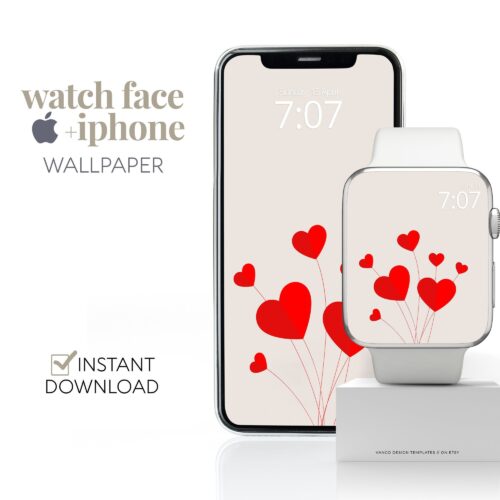 Valentines Day Watch Face & Wallpaper Set