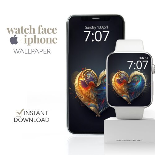 Loveheart Watch Face & Wallpaper Set