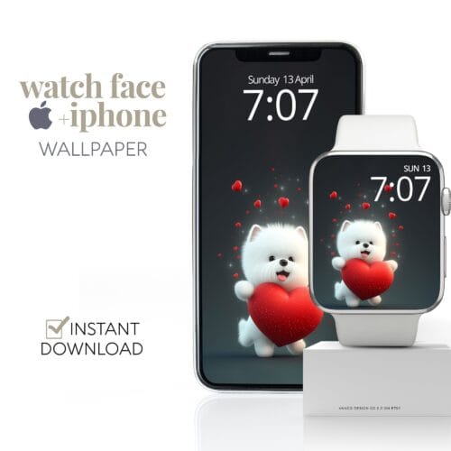 Puppy Love Watch Face & Wallpaper Set