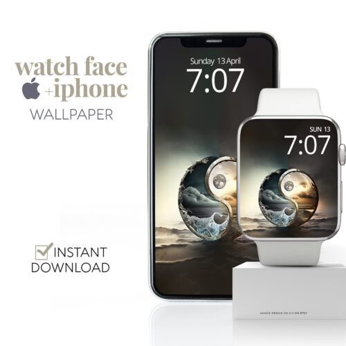 Yin Yang Zen Watch Face & Wallpaper Set