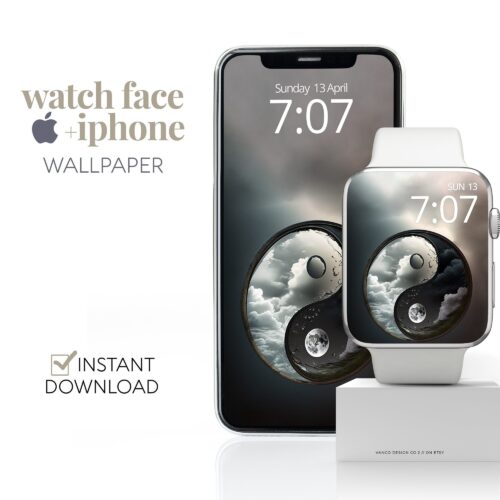Yin Yang Chinese Watch Face & Wallpaper Set