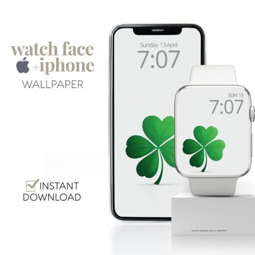 Four Leaf Clover Watch Face & Wallpaper Set