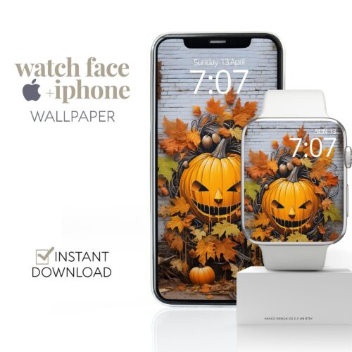 Fall Halloween Watch Face & Wallpaper Set