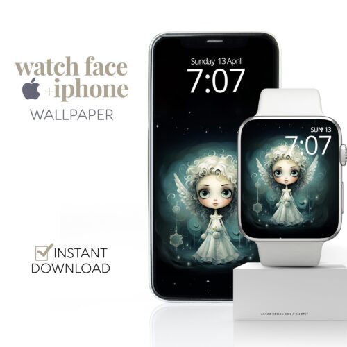 Christmas Angel Watch Face & Wallpaper Set