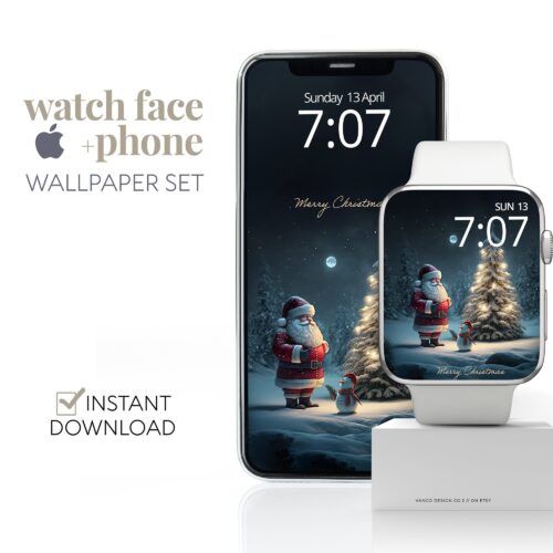 Santa Claus Watch Face & Wallpaper Set
