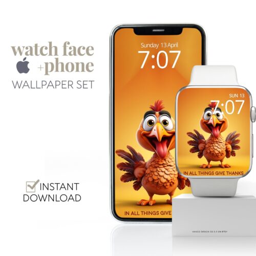Thanksgiving Autumn Watch Face & Wallpaper Set