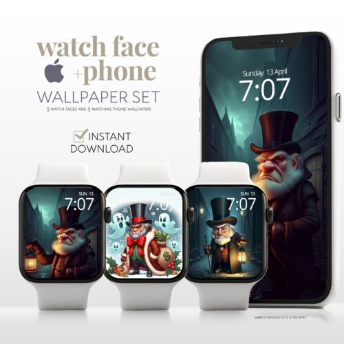 Scrooge & Phone Watch Face & Wallpaper Set