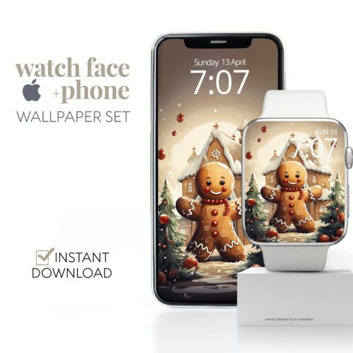 Gingerbread Watch Face & Wallpaper Set