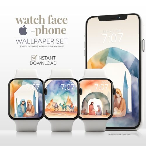 Nativity Scene Watch Face & Wallpaper Set