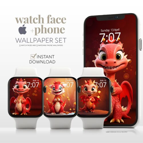 Year of the Dragon Watch Face & Wallpaper Set