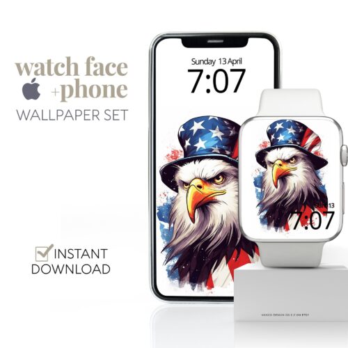 American Eagle 4th Watch Face & Wallpaper Set