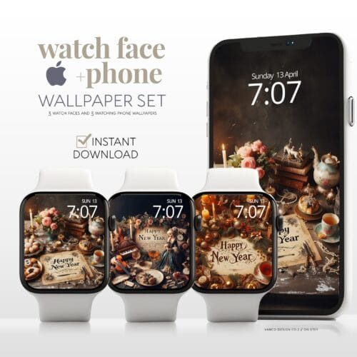 Bridgerton Theme Watch Face & Wallpaper Set