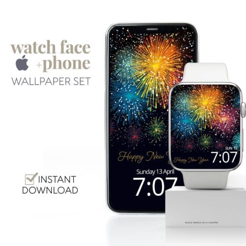 Fireworks & New Watch Face & Wallpaper Set