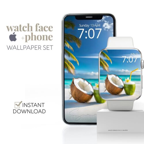 Summer Watch Face & Phone Wallpaper Set