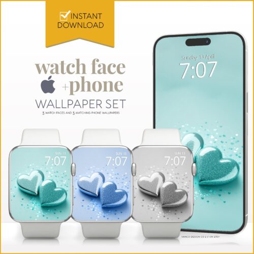 Love hearts Watch Face & Wallpaper Set