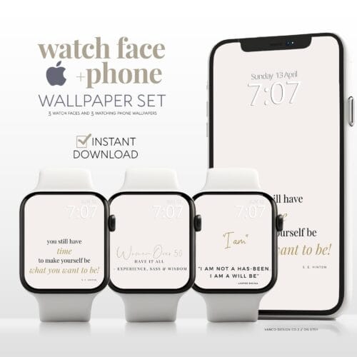 Fifty & Fabulous Watch Face & Wallpaper Set