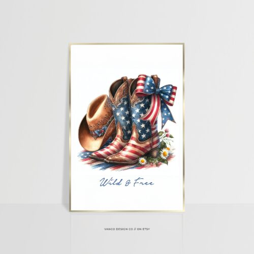 American Cowgirl Western Wall Art Poster