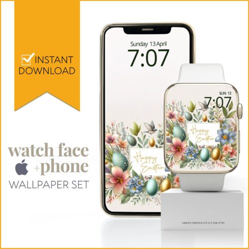 Easter Vintage Watch Face & Wallpaper Set