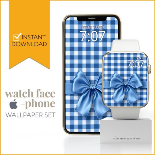 Coquette Bow Watch Face & Wallpaper Set