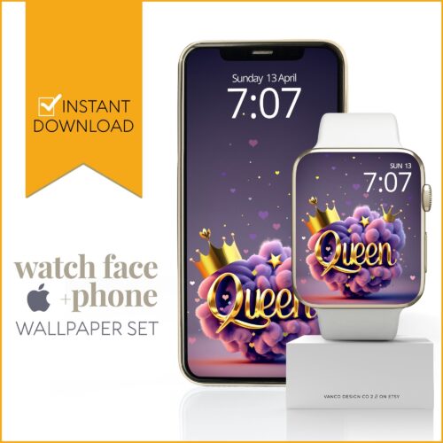 Birthday Queen Watch Face & Wallpaper Set
