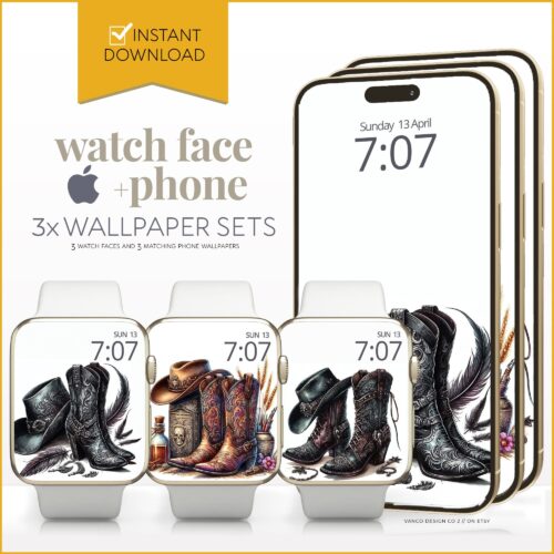 Western Gothic Watch Face & Wallpaper Set