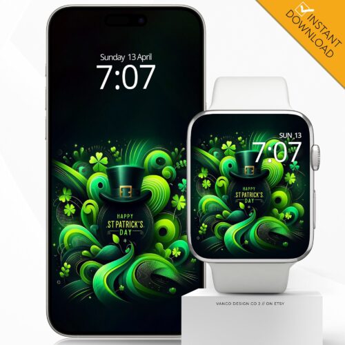 St Patricks Day Watch Face & Wallpaper Set