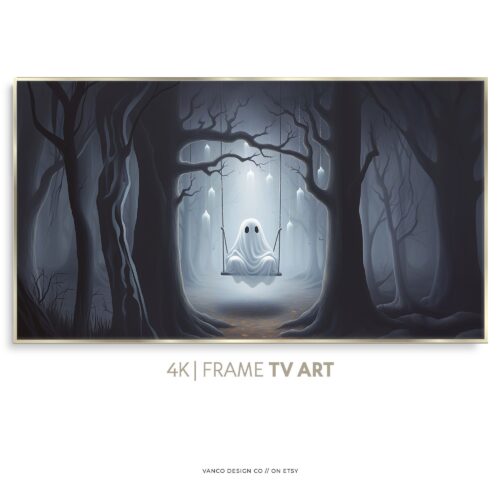 Ghost on Swing Frame TV Art