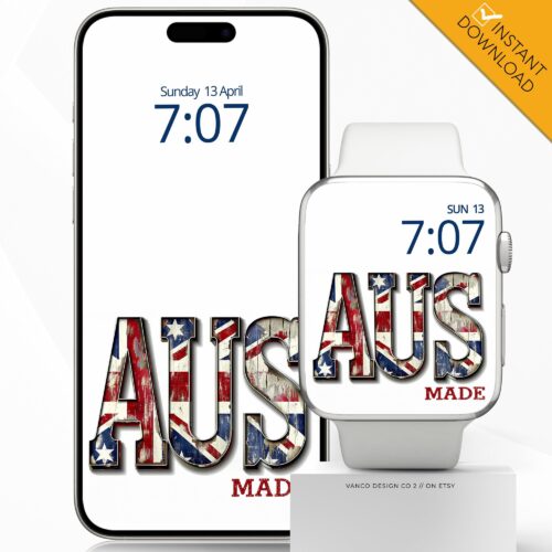 Australian Flag Watch Face & Wallpaper Set