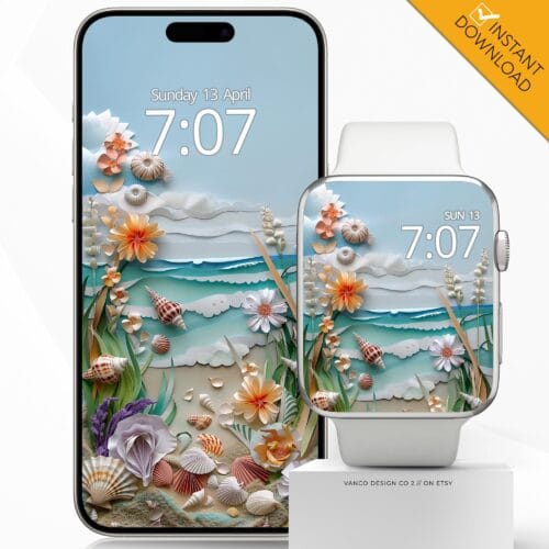 Summer Fun Phone Watch Face & Wallpaper Set