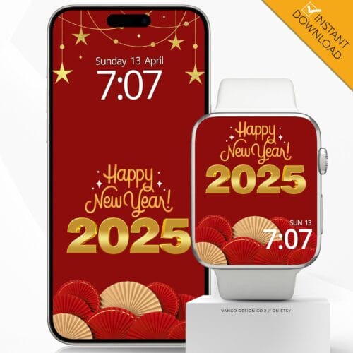 2025 Chinese New Year Asian Watch Face & Wallpaper Set