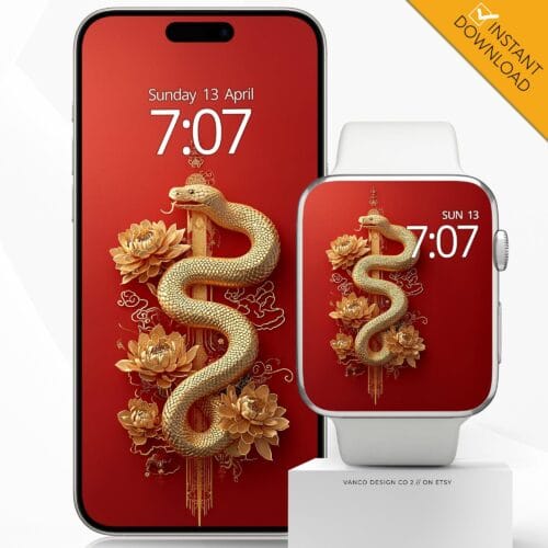 Year of the Snake Watch Face & Wallpaper Set